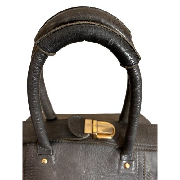 See By CHOLE Gray Leather Satchel Shoulder Handbag With Zips And Gold Hardware - Picture 7 of 16
